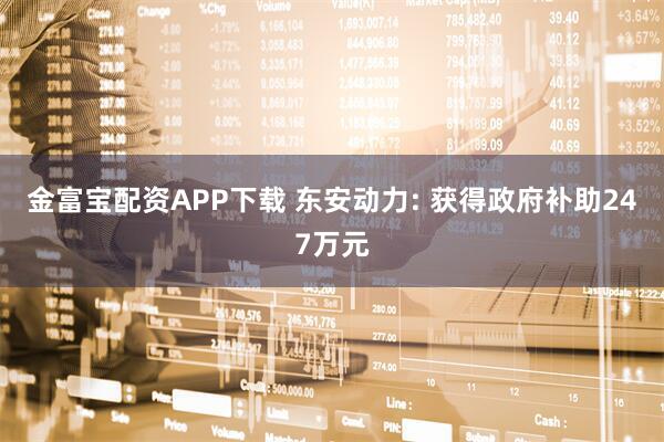 金富宝配资APP下载 东安动力: 获得政府补助247万元